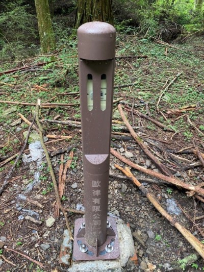觀霧國家森林遊樂區觀霧瀑布步道雙向人流計數器 (林業保育署新竹分署提供)